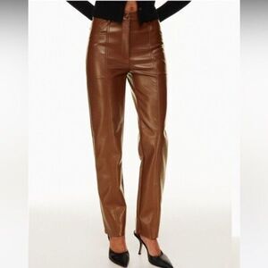 Aritzia Wilfred Rebel Vegan Leather Pants size 00